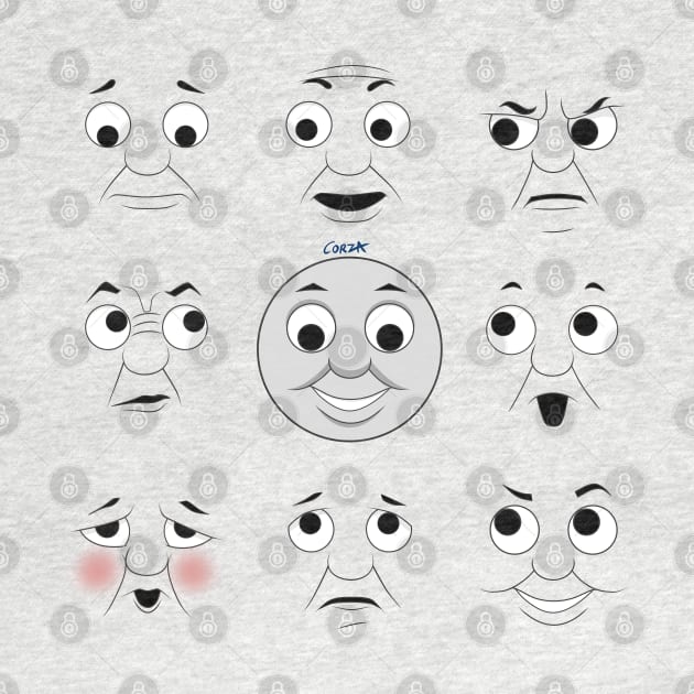 The many faces of Thomas ver2 by corzamoon